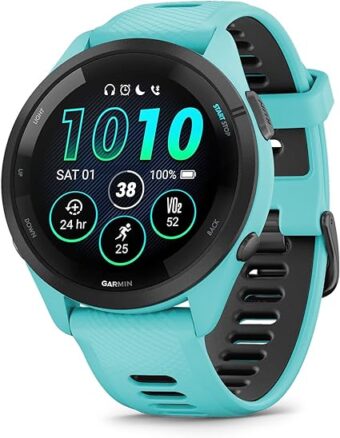 Garmin Forerunner 265 Running Aqua and Black